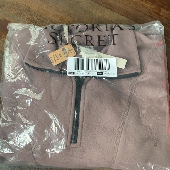 PINK POLAR FLEECE HALF-ZIP size Medium - Picture 6 of 6